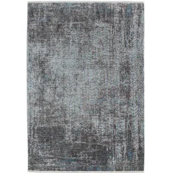 Weicher Teppich in Grau und Türkis - Serena