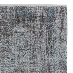 Weicher Teppich in Grau und Türkis - Serena