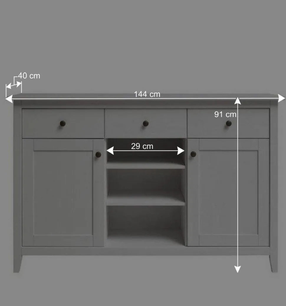 Weiße Anrichte im Landhausstil - Astinion