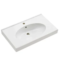 Weiße Badeinrichtung Möbelset - Ardin (vierteilig)