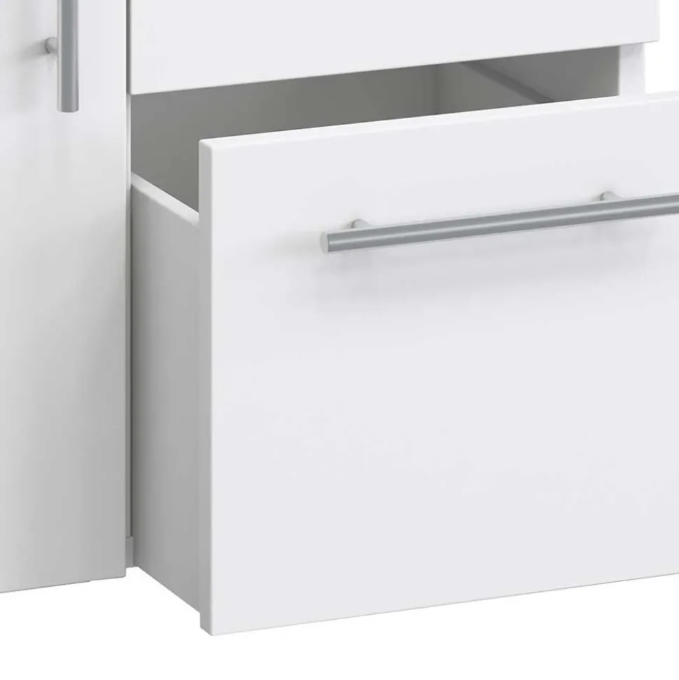 Weiße Badmöbel Kombi Set - Sua (vierteilig)