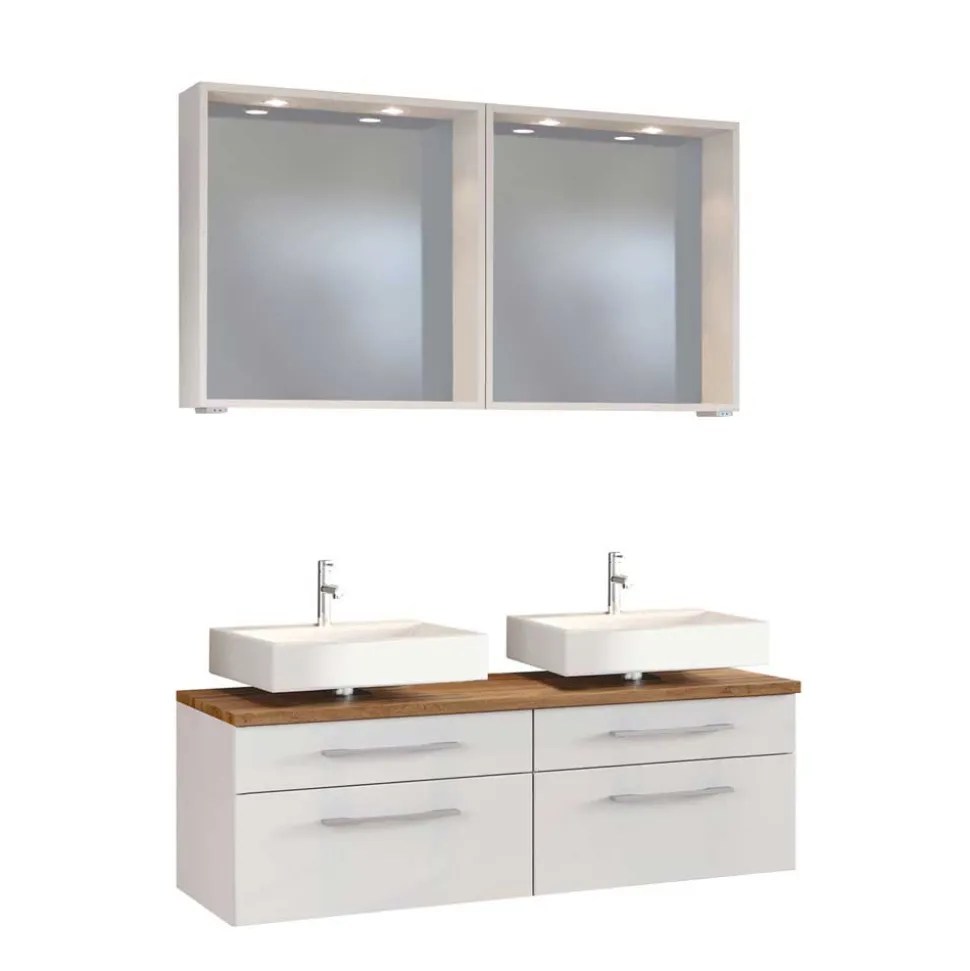 Weiße Badmöbel Waschplatz - Enwicos II (dreiteilig)