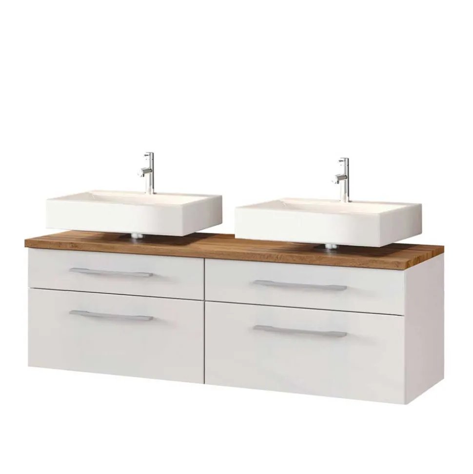 Weiße Badmöbel Waschplatz - Enwicos II (dreiteilig)