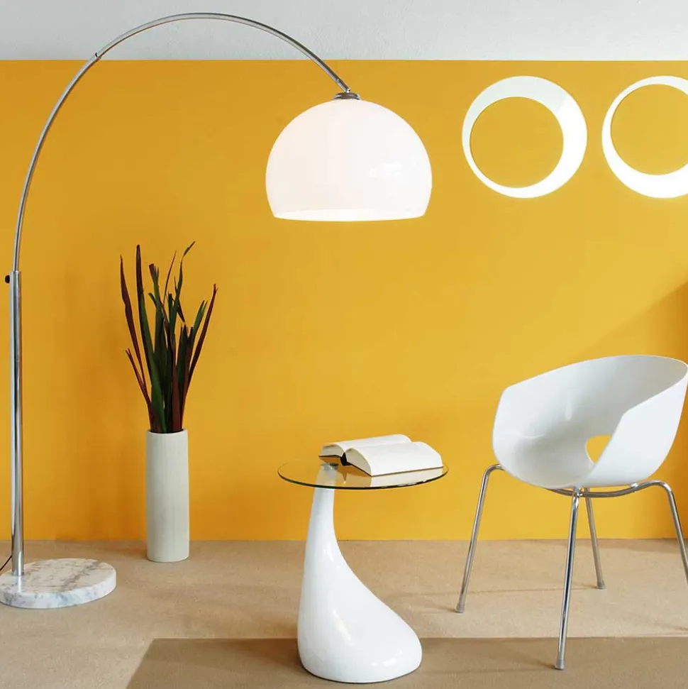 Weiße Bogenlampe höhenverstellbar - Marisa