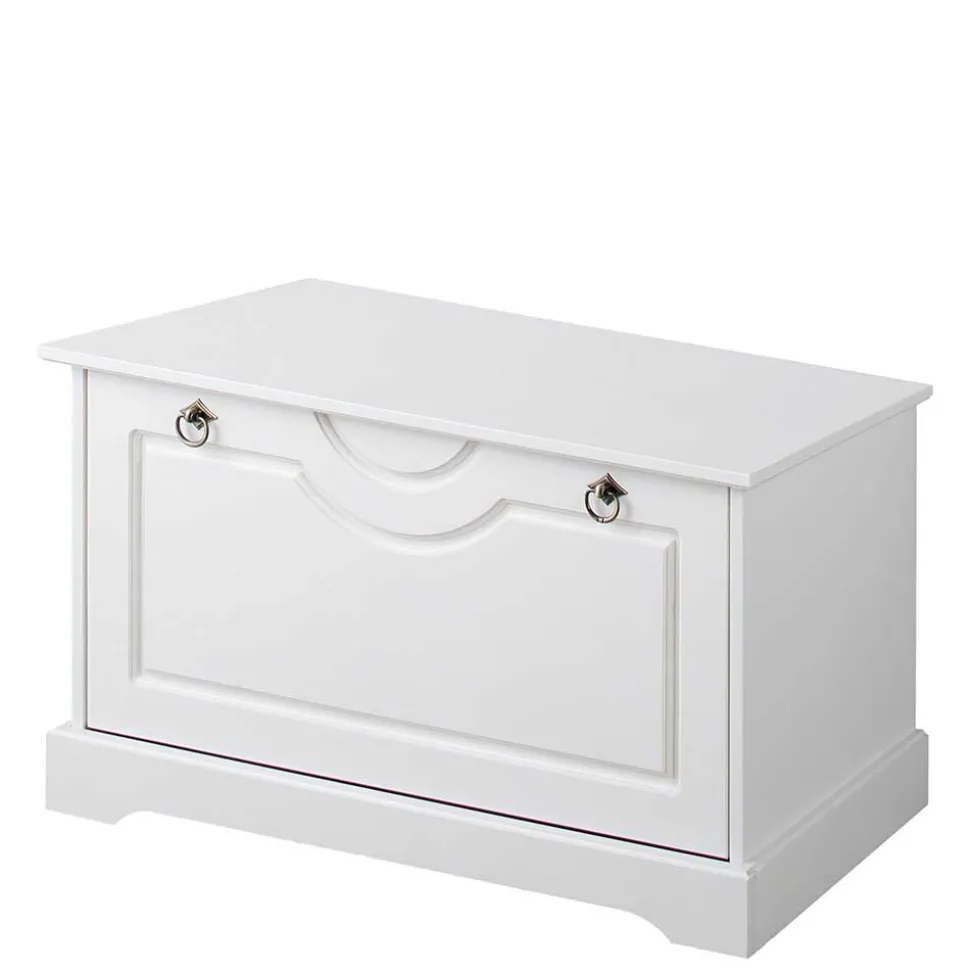 Weiße Flurbank mit Schuhklappe - Vesrav