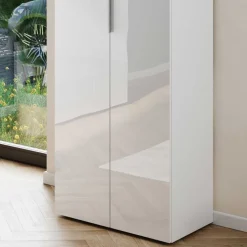 Weiße Flureinrichtung mit Glasbeschichtung - Kofi (fünfteilig)