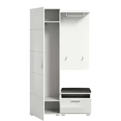 Weiße Garderobenmöbel aus Holzwerkstoff - Rugova