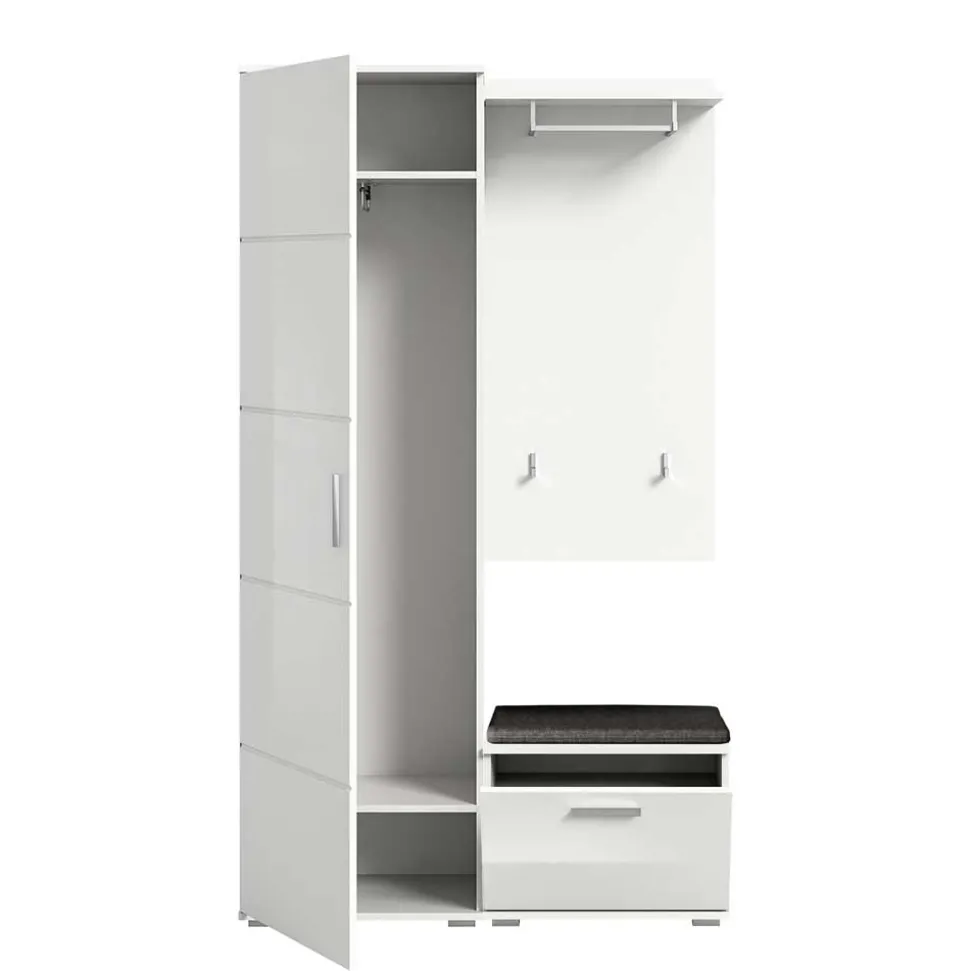 Weiße Garderobenmöbel aus Holzwerkstoff - Rugova