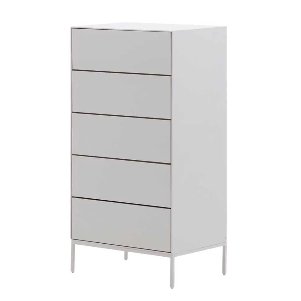 Weiße Hochkommode mit Bodenfreiheit - Dresconio