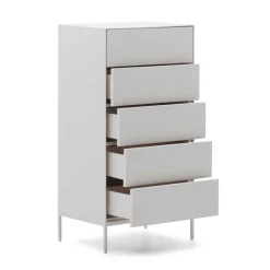 Weiße Hochkommode mit Bodenfreiheit - Dresconio