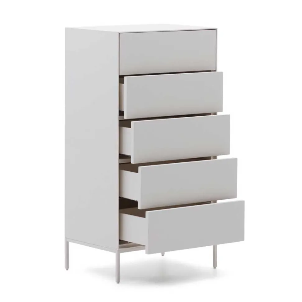 Weiße Hochkommode mit Bodenfreiheit - Dresconio