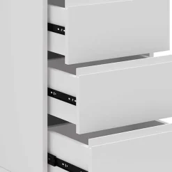 Weiße Hochkommode mit Spiegel aufklappbar - Ricks