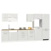 Weiße Küche ohne Geräte - Cuneo III (achtteilig)