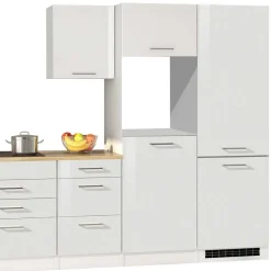 Weiße Küche ohne Geräte - Cuneo III (achtteilig)