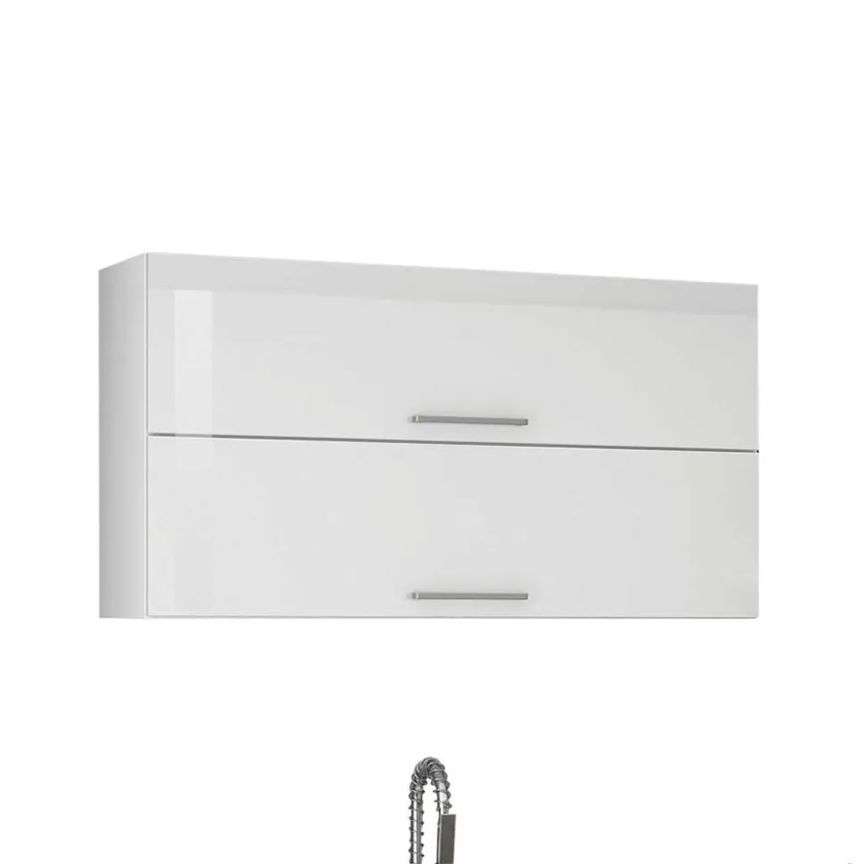 Weiße Küchenzeile ohne Elektrogeräte - Cuneo (neunteilig)