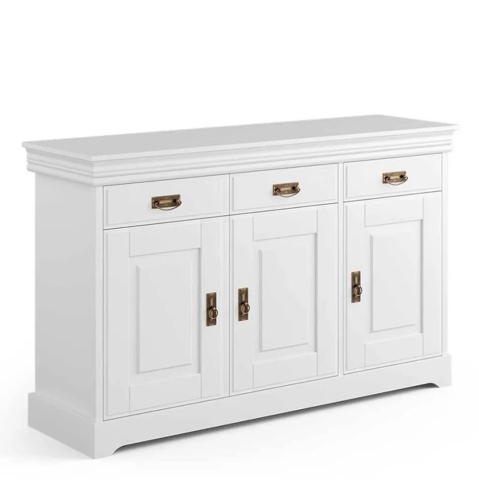 Weiße Kombi-Kommode im Landhausstil - Presto