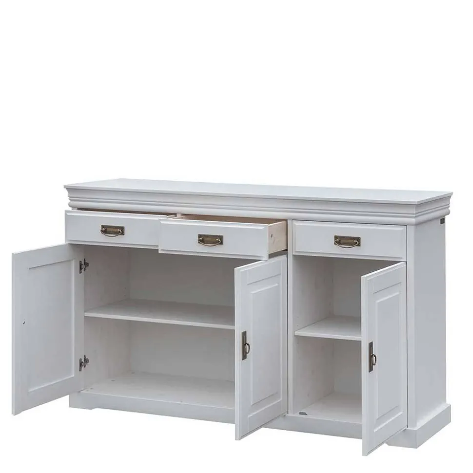 Weiße Kombi-Kommode im Landhausstil - Presto