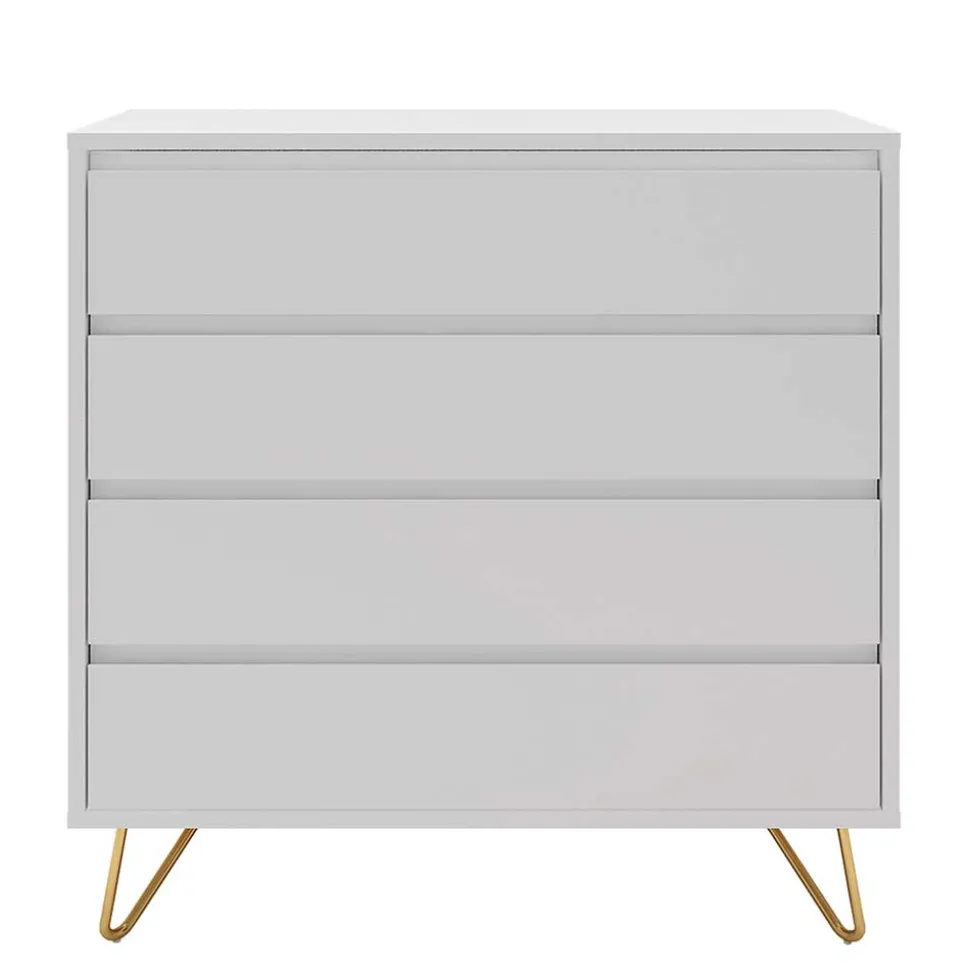 Weiße Kommode mit niedrigen Haarnadel Beinen - Vair