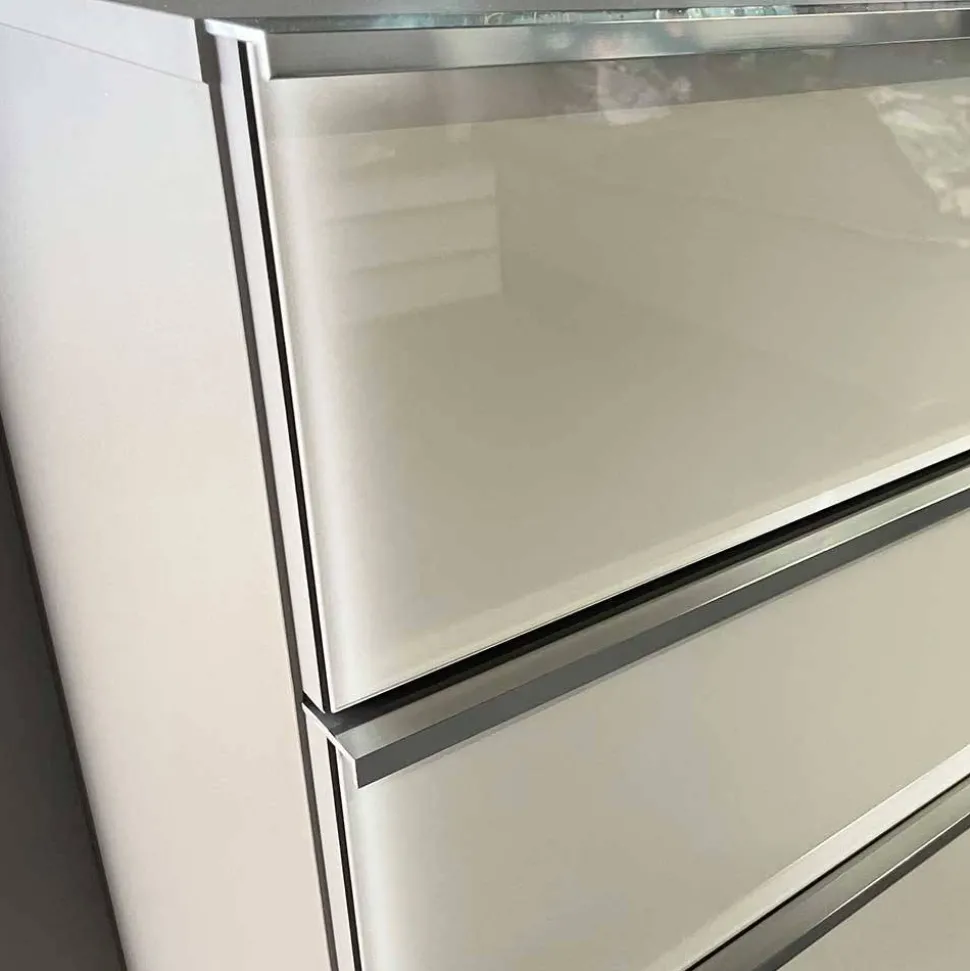 Weiße Kommode mit vier Schubladen - Rocca