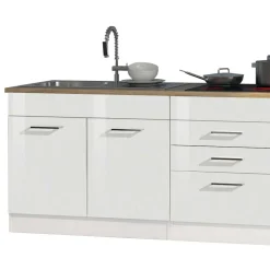 Weiße Leerblock Küche 320cm - Cuneo (achtteilig)