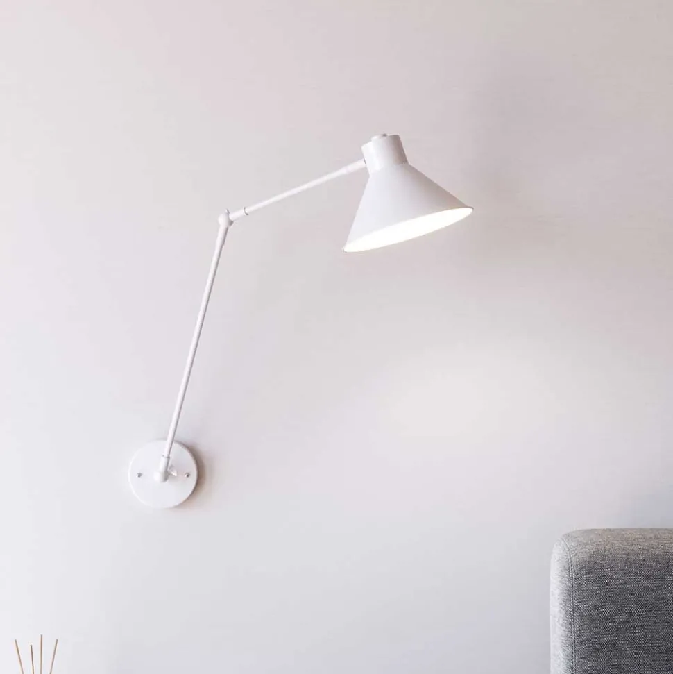 Weiße Metallleuchte für die Wandmontage - Continento