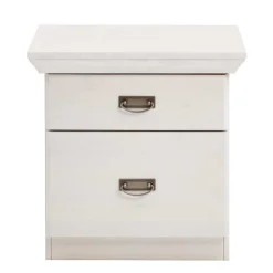 Weiße Nachtkommode 58 cm breit - Satumare