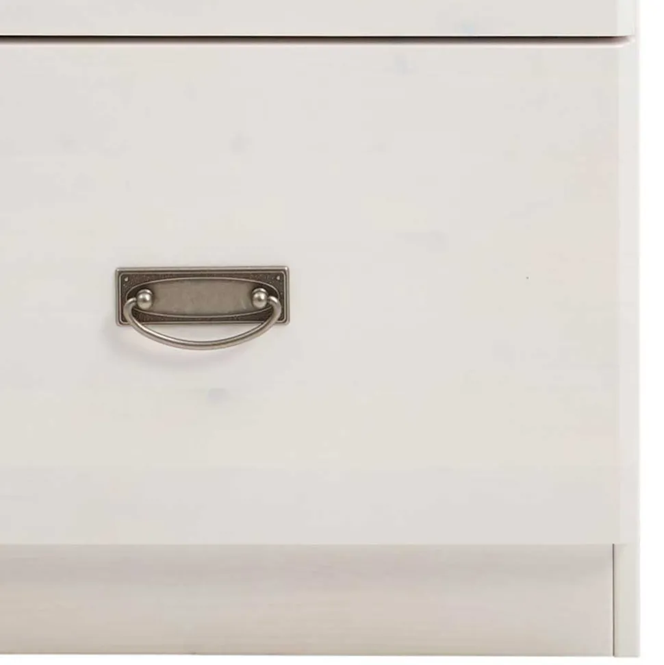 Weiße Nachtkommode 58 cm breit - Satumare