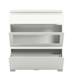 Weiße Schuhkommode mit Schublade & Schuhklappe - Dany