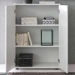 Weiße Türen Kommode 104 cm hoch - Luan