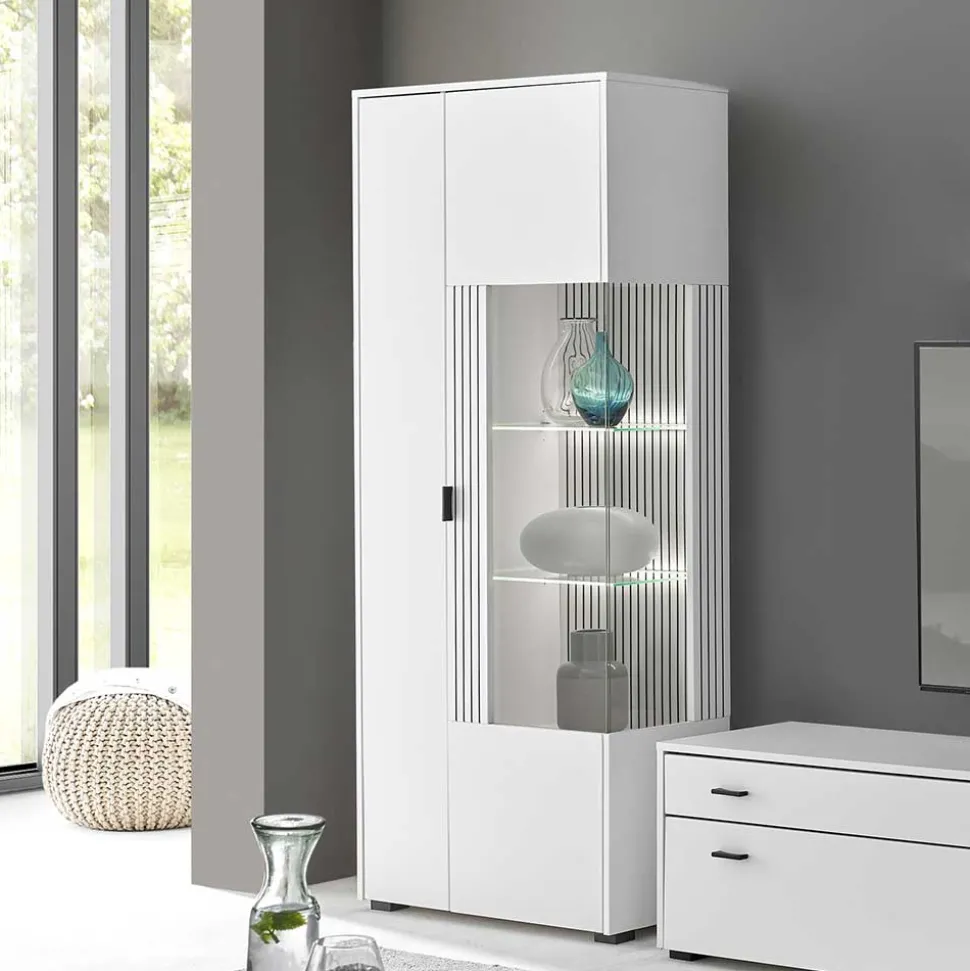 Weiße Vitrine fürs Wohnzimmer - Dualkos