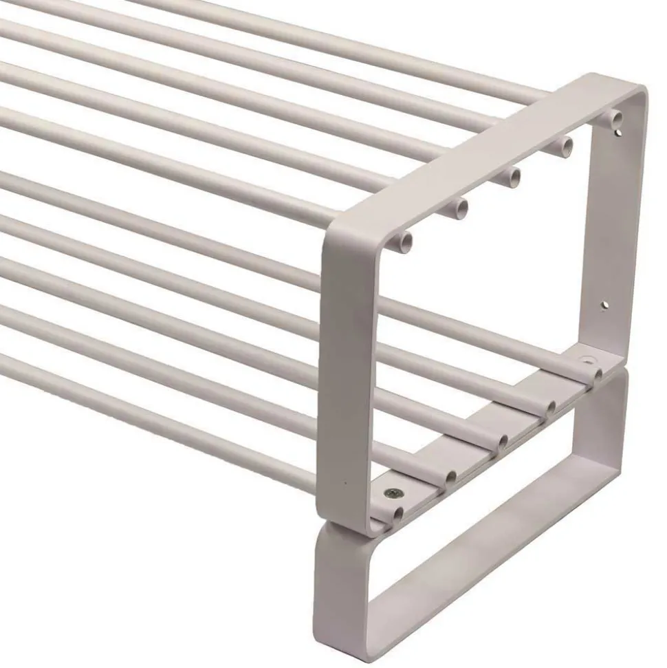 Weiße Wandgarderobe & Schuhbank - Torosma I (zweiteilig)