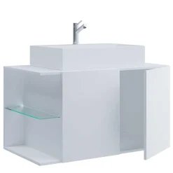 Weiße Waschkommode für die Wandmontage - Ziovarica