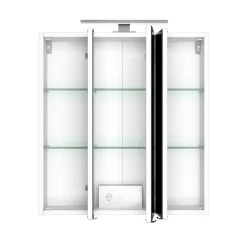 Weiße Waschkonsole & Spiegelschrank - Livendas (zweiteilig)