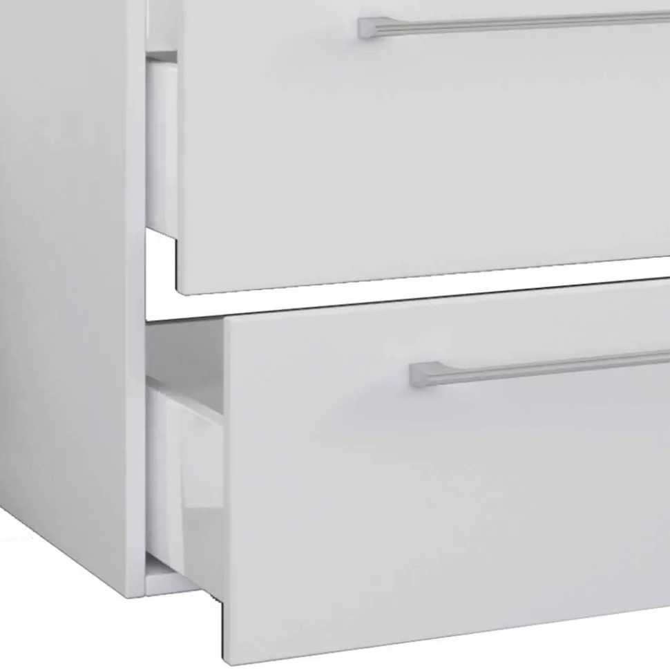 Weiße Waschtischkonsole & Spiegel - Ipsum (zweiteilig)