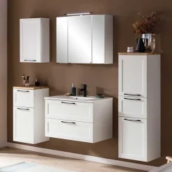 Weiße Waschtischkonsole mit Einlassbecken - Gyatso