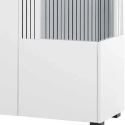 Weiße Wohnzimmerschränke & Wandboard im Set - Dualkos (vierteilig)