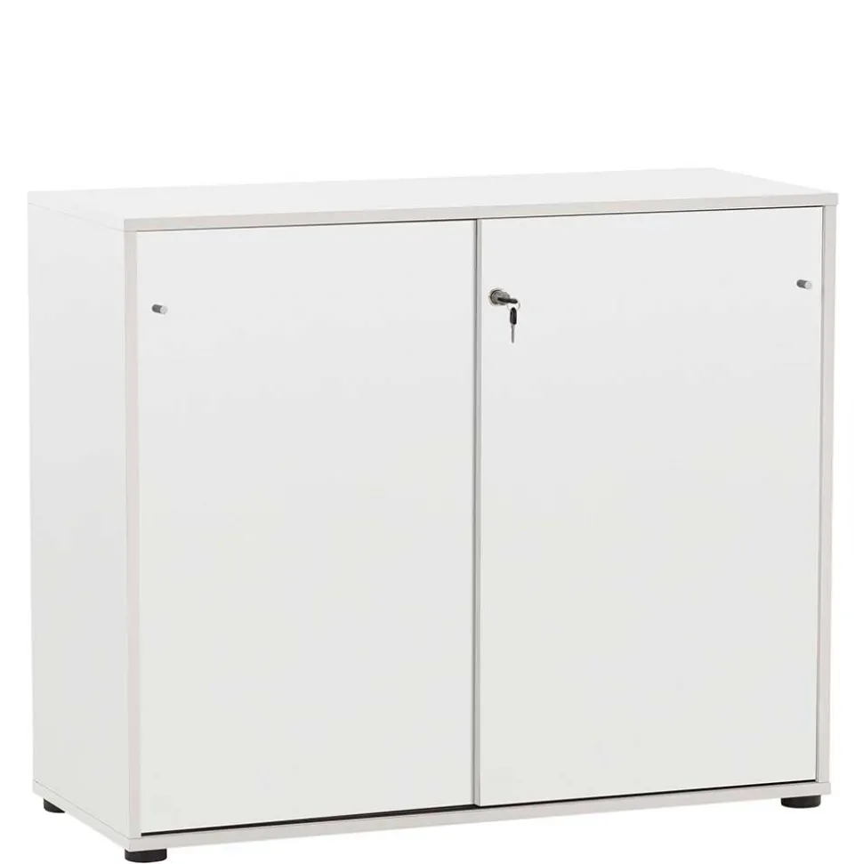 Weißer Aktenschrank mit sieben Fächern - Empire