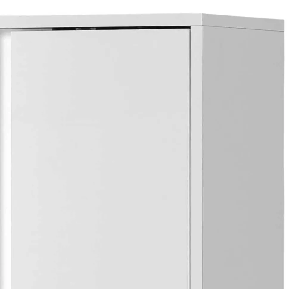 Weißer Badezimmerschrank 165 cm hoch - Seriacus