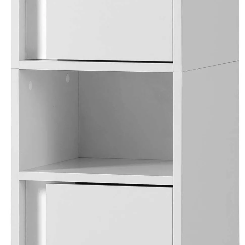 Weißer Badezimmerschrank 165 cm hoch - Seriacus