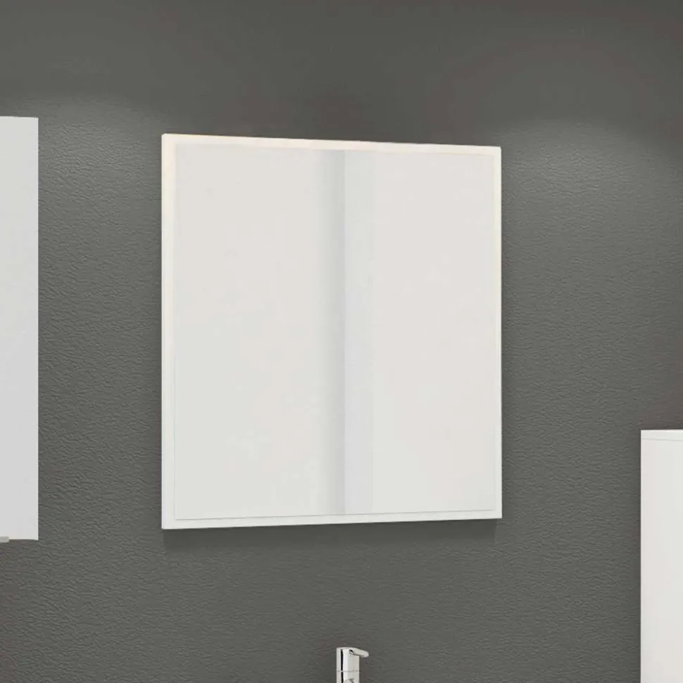 Weißer Badspiegel in Rechteckig 60x64 - Livendas
