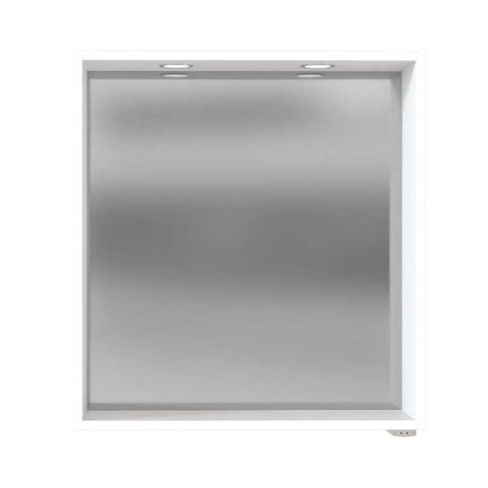 Weißer Badspiegel mit Ablage & LED - Enwicos