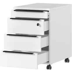 Weißer Bürotisch manuell höhenverstellbar - Sparkle