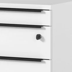 Weißer Bürotisch manuell höhenverstellbar - Sparkle