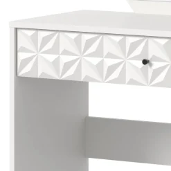 Weißer Design-Schminktisch mit Spiegel - Ustabo
