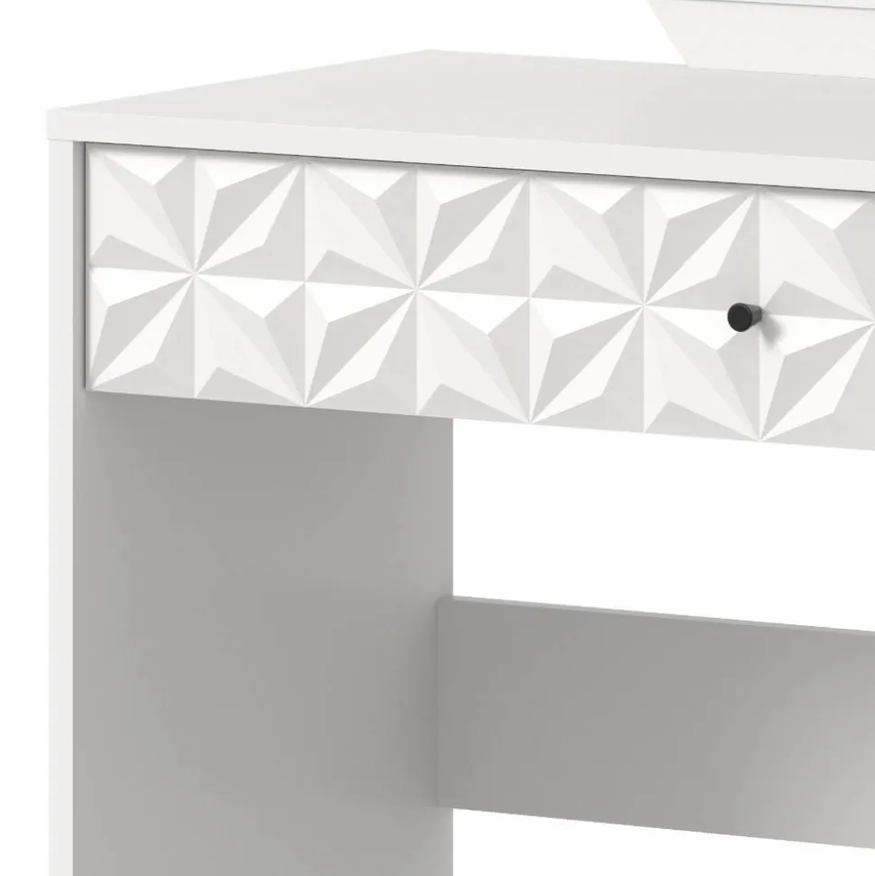 Weißer Design-Schminktisch mit Spiegel - Ustabo