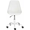 Weißer Drehstuhl mit Kunstleder Schalensitz - Chiloena