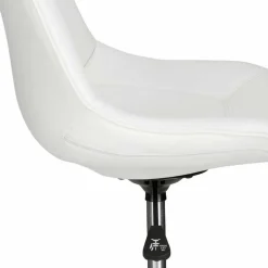 Weißer Drehstuhl mit Kunstleder Schalensitz - Chiloena