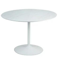 Weißer Esszimmer Esstisch in Rund - Sasmia