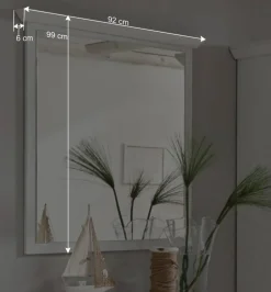 Weißer Flurspiegel im Landhausstil - Chelles