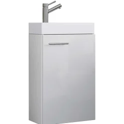 Weißer Gästewaschtisch für Wandmontage - Vulcanos